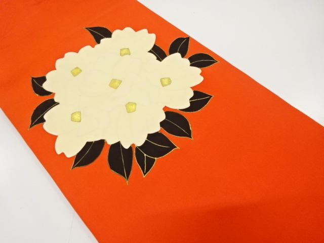 JAPANESE NAGOYA OBI / SHIOZE / FLOWER